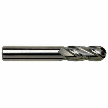 GS TOOLING 7.0mm Diameter x 8mm Shank 4-Flute Regular Length Ball Nose Blue Series Carbide End Mills 102768